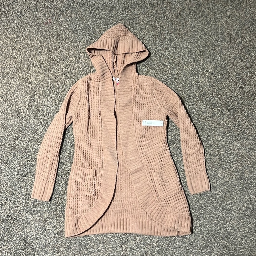 Women’s No Boundaries open hooded cardigan with pockets size 1 (XS)